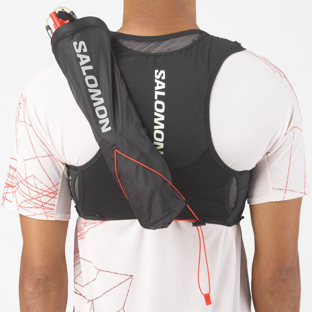 Running Hydration Vest With Flasks - Red/Black