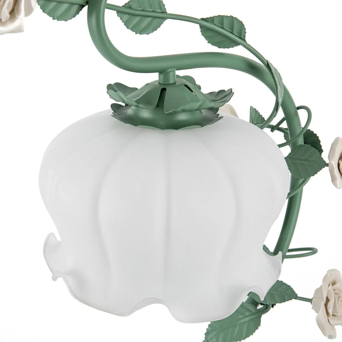 Rose Flower Table Lamp, Green, 60W Max
