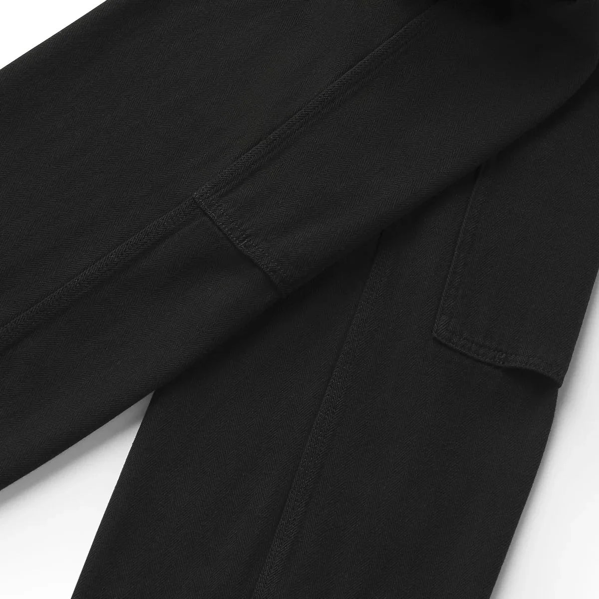Men's Double-Knee Work Pants - Herringbone Black