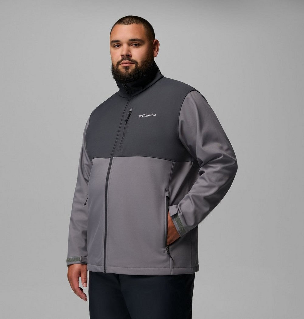 Men's Big Softshell Jacket - Grey
