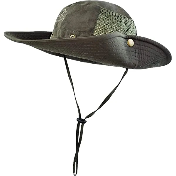 Boonie Hat Upf 50 Uv Protection Wide Brim Safari Sun Hat Breathable Fishing Hat For Men & Women Beige