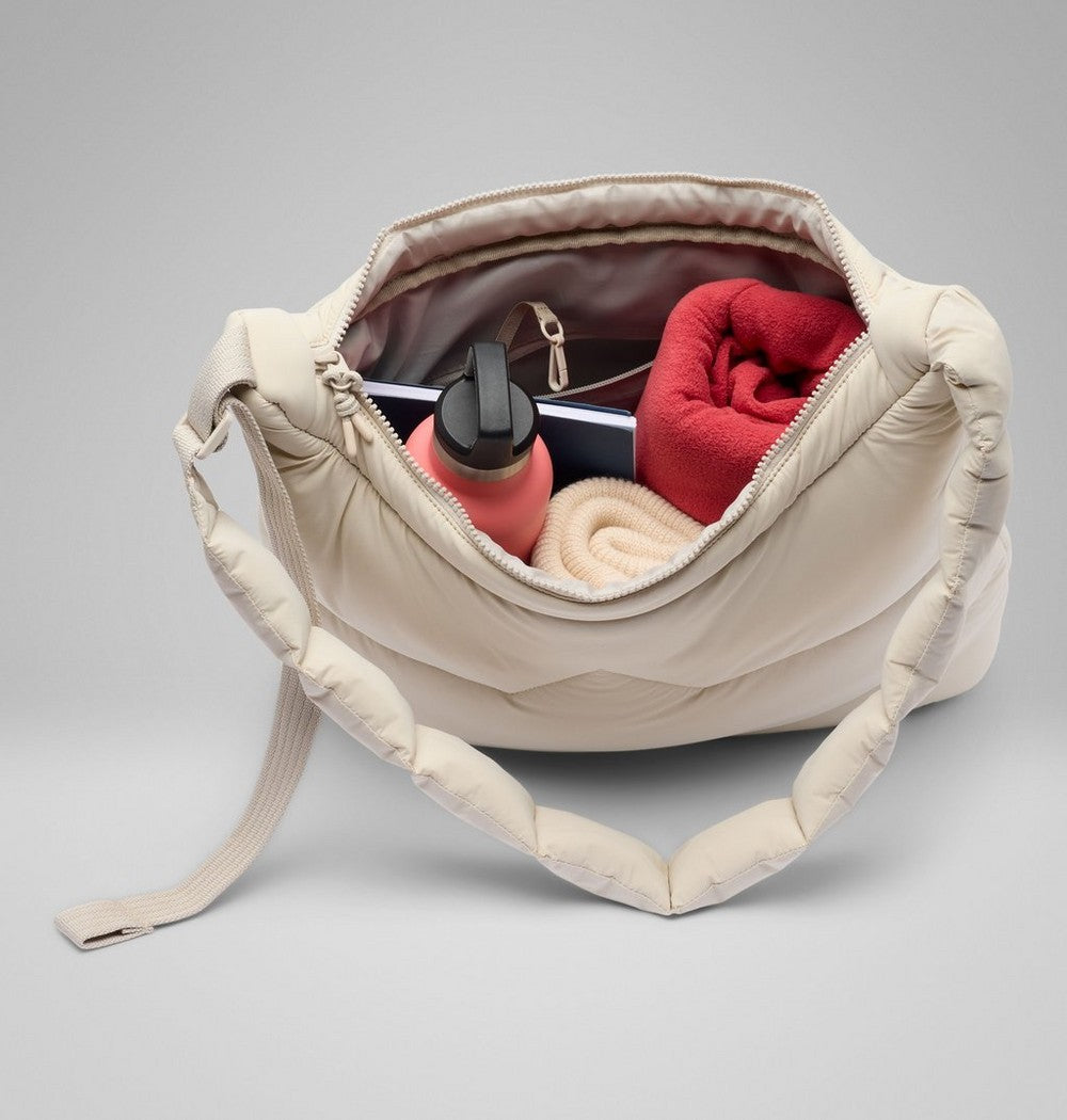 Puffy Nylon Shoulder Bag - Dark Grey