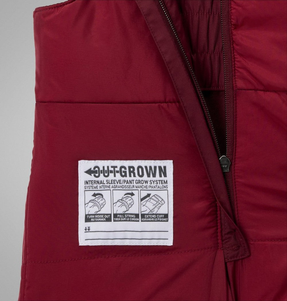 Toddler Waterproof Insulated Snow Bib - Red