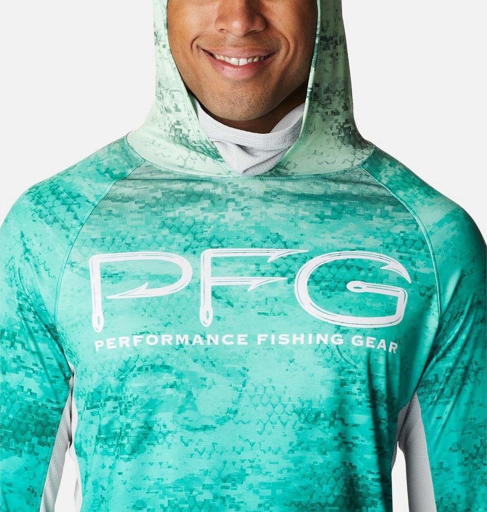 Men's Ventilated UPF 50 Sun Hoodie - Teal