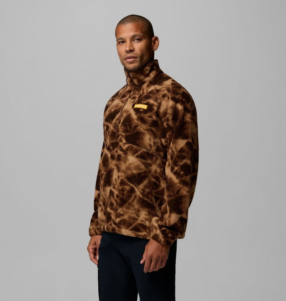 Men's Printed Fleece Half-Zip Pullover - Sage