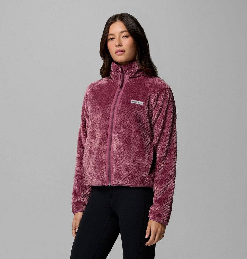 Women's Cropped Sherpa Full-Zip Fleece - Green