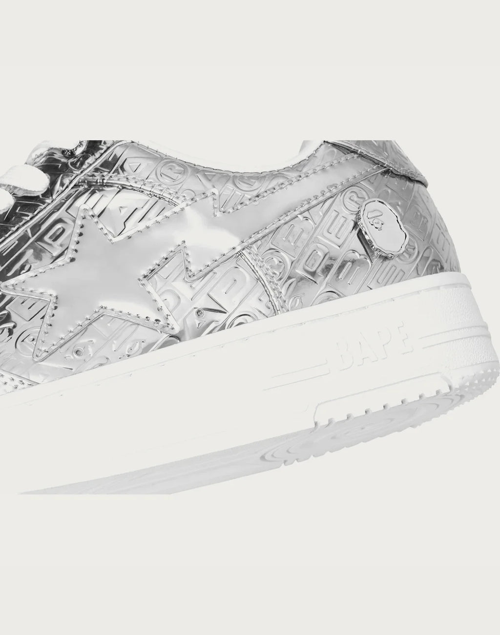 Men's Synthetic Leather Low-Top Sneakers - Gold
