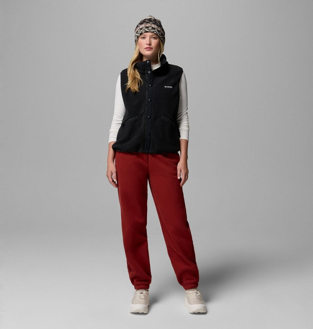 Women's Sherpa Fleece Vest - Black
