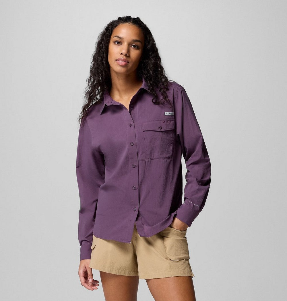 Women's UPF 50 Roll-Tab Fishing Shirt - Lavender