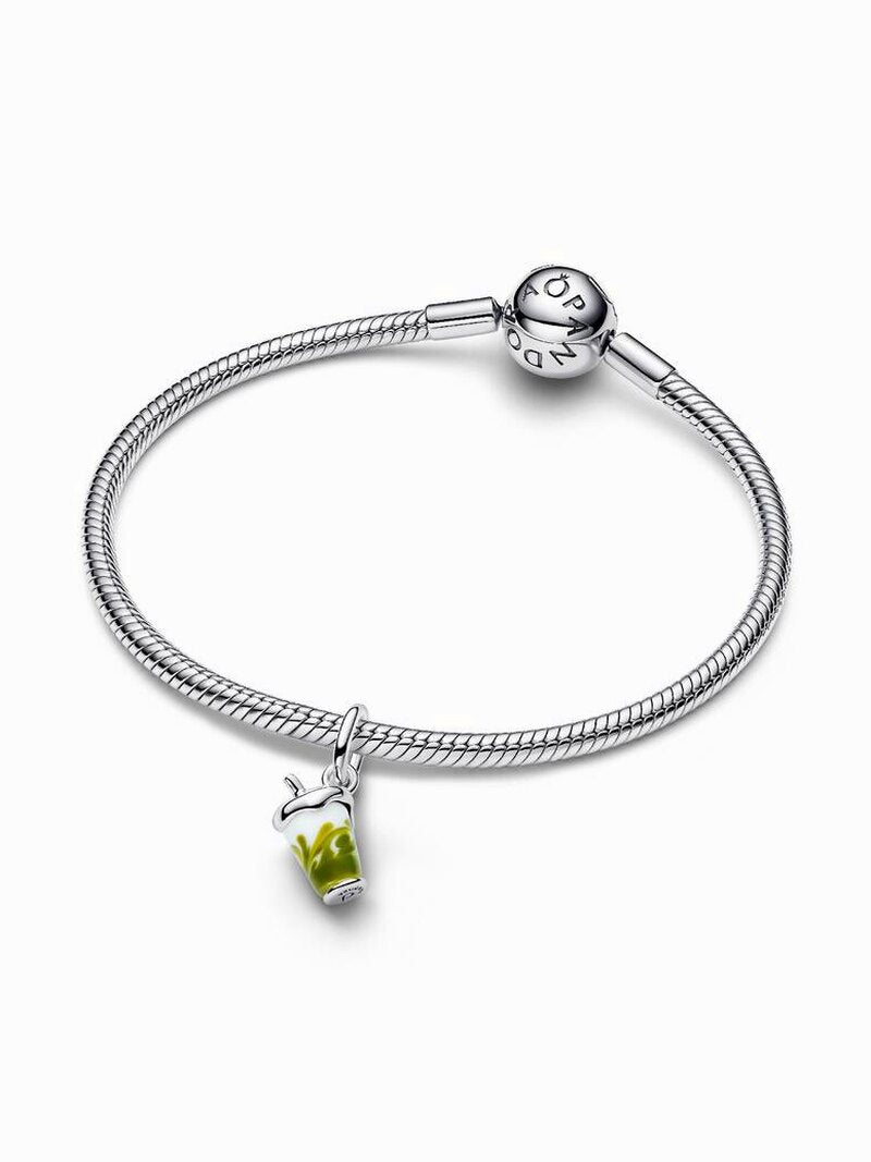Iced Green Tea Drink Glass Dangle Charm