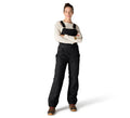 Women's Insulated Cotton Canvas Bib Overalls - Black
