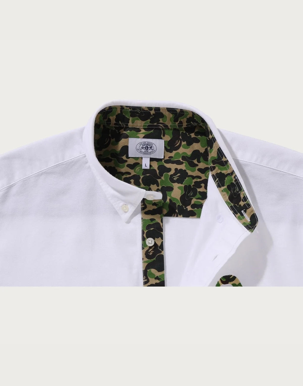 Men's Relaxed Cotton Camouflage Shirt - Blue
