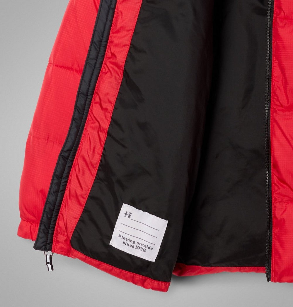 Kids' Hooded Insulated Puffer Jacket - Red Black