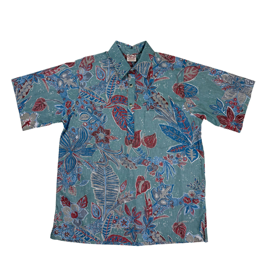 Pua Nui Pullover (Sage) Hawaiian Shirts