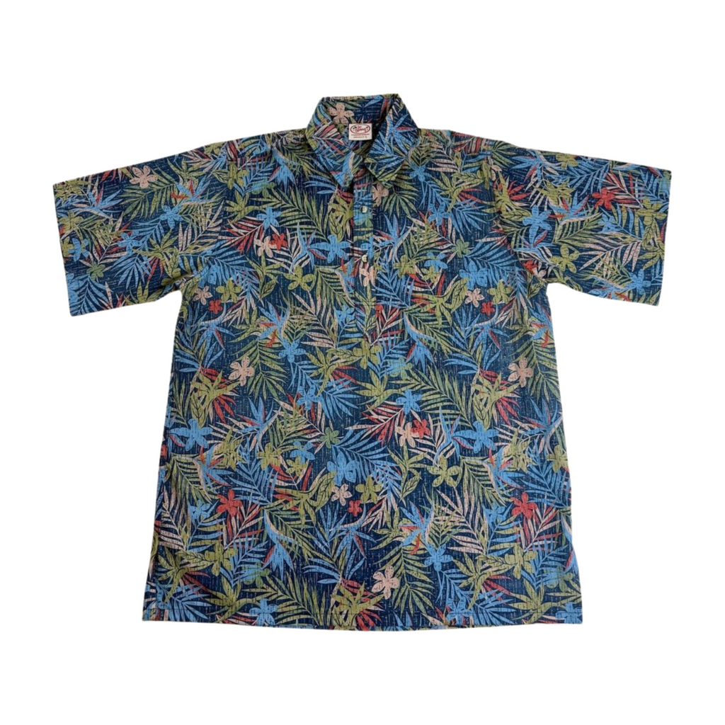 Jungle Collage Pullover (Navy) Hawaiian Shirts