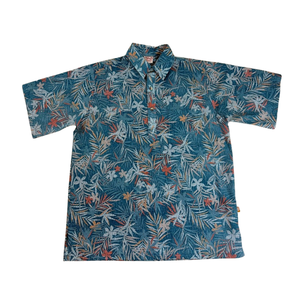 Jungle Collage Pullover (Teal) Hawaiian Shirts
