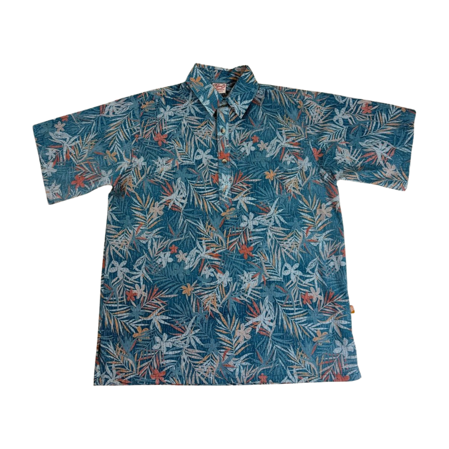 Jungle Collage Pullover (Teal) Hawaiian Shirts