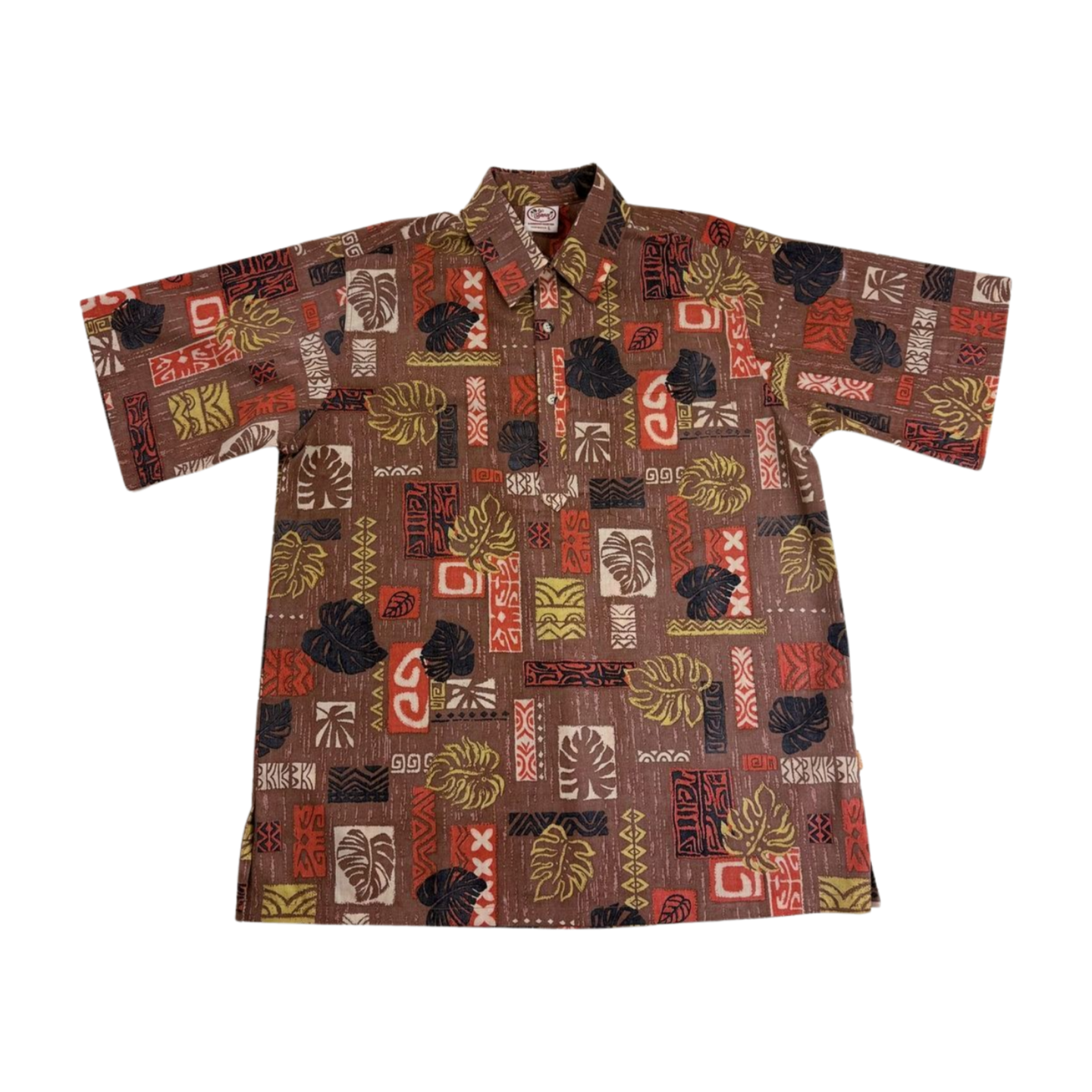 Monsterra Blocks Pullover (Brown) Hawaiian Shirts