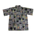Monsterra Blocks Pullover (Charcoal) Hawaiian Shirts