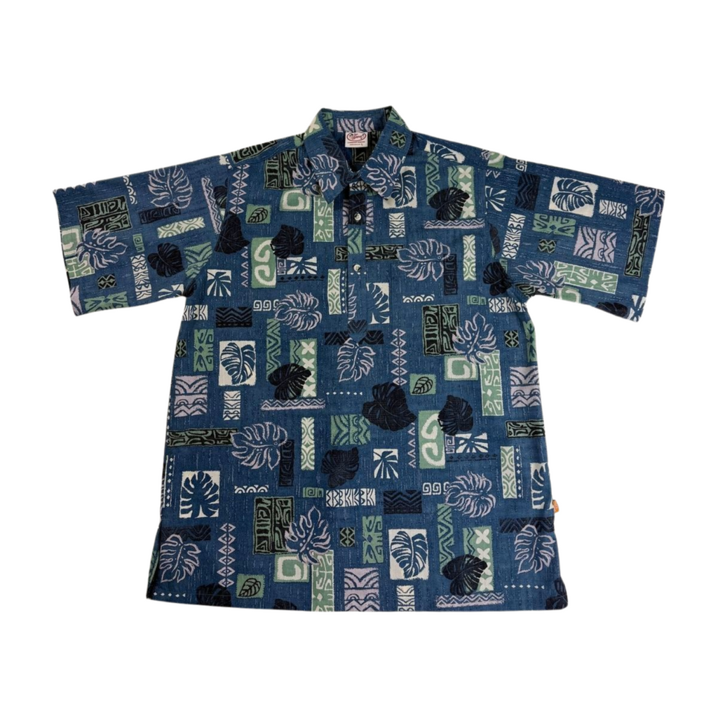 Monsterra Blocks Pullover (Navy) Hawaiian Shirts