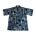 Monsterra Blocks Pullover (Navy) Hawaiian Shirts