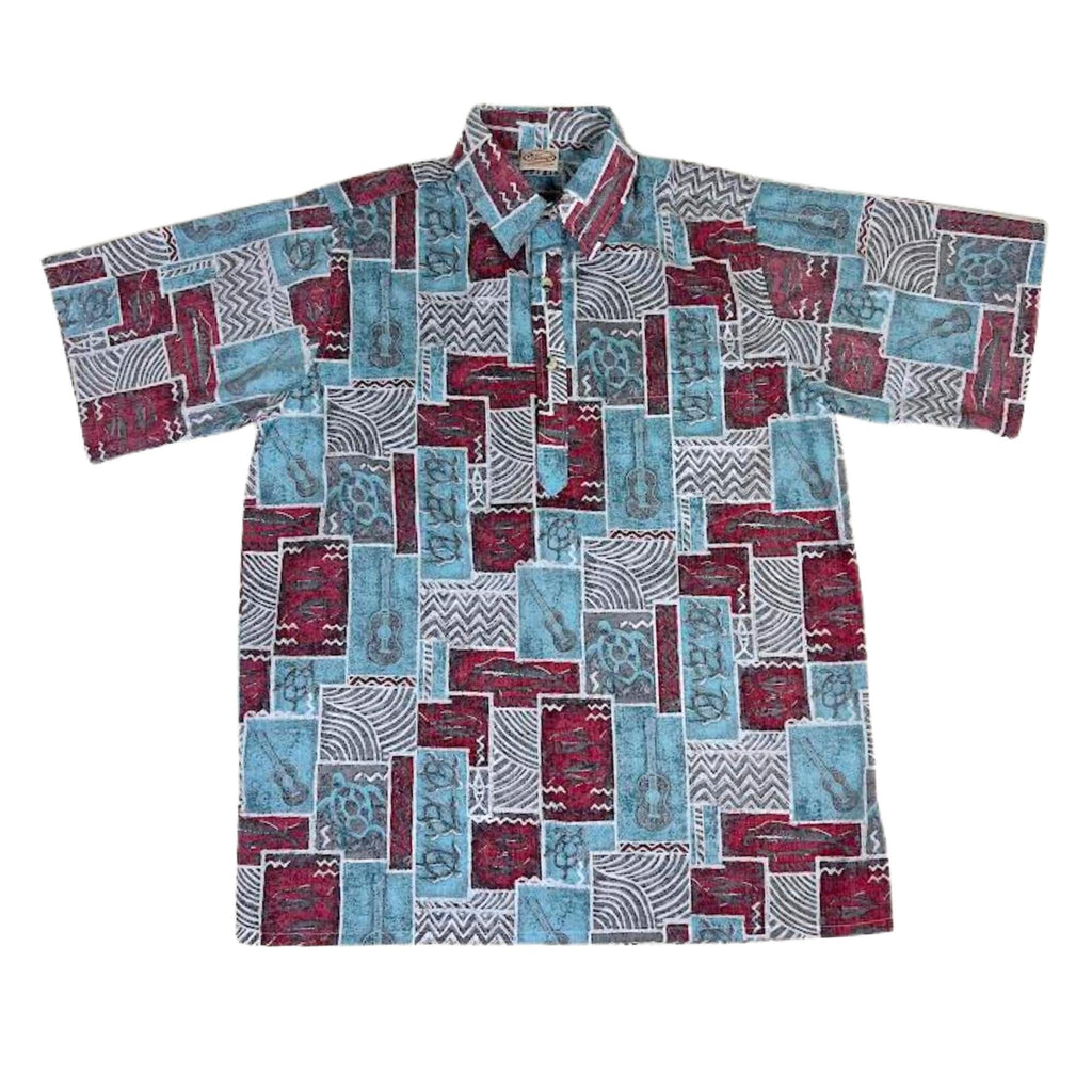 Ukulele Tapa Pullover (Mint) Hawaiian Shirts