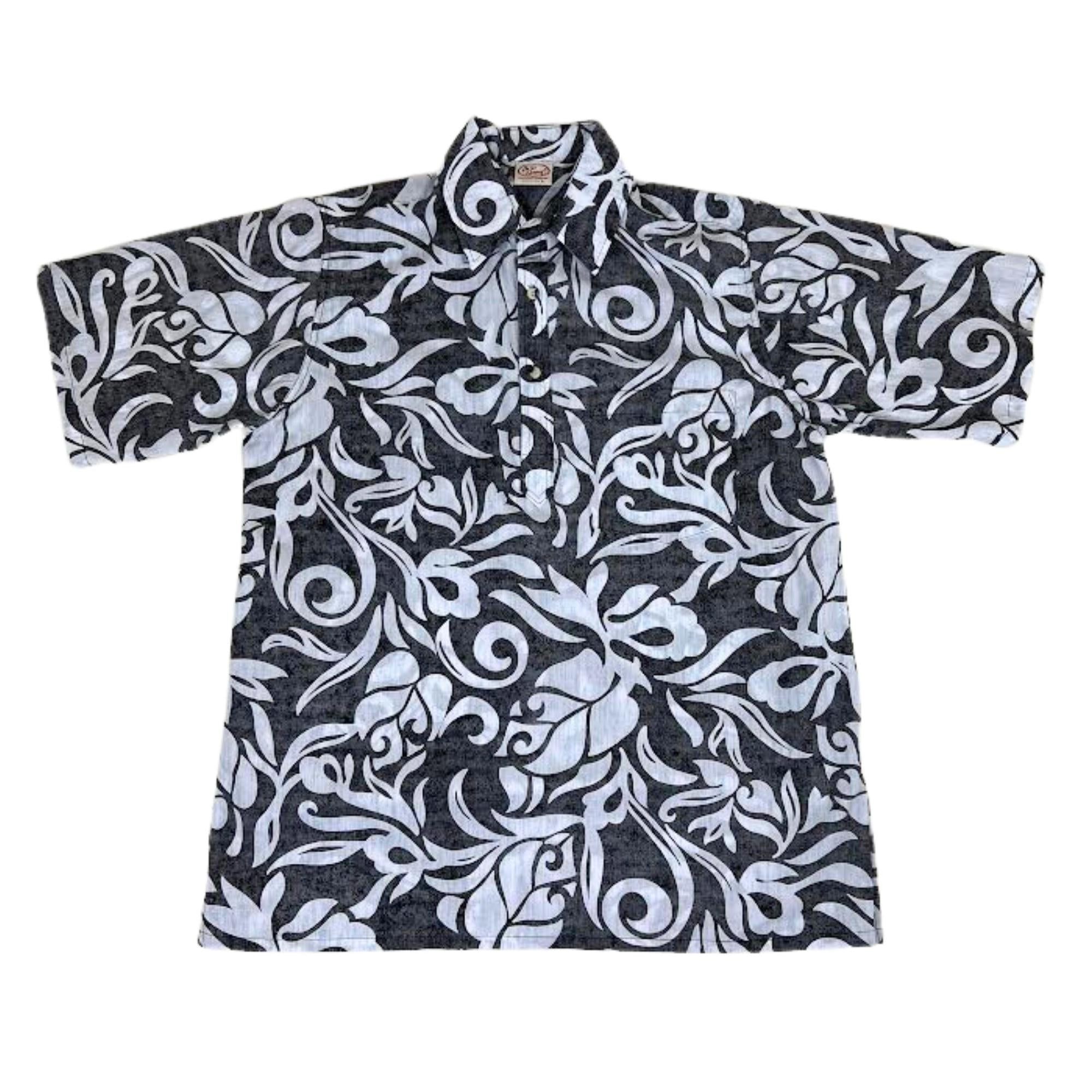 Tahiti Pareo Pullover (Black) Hawaiian Shirts