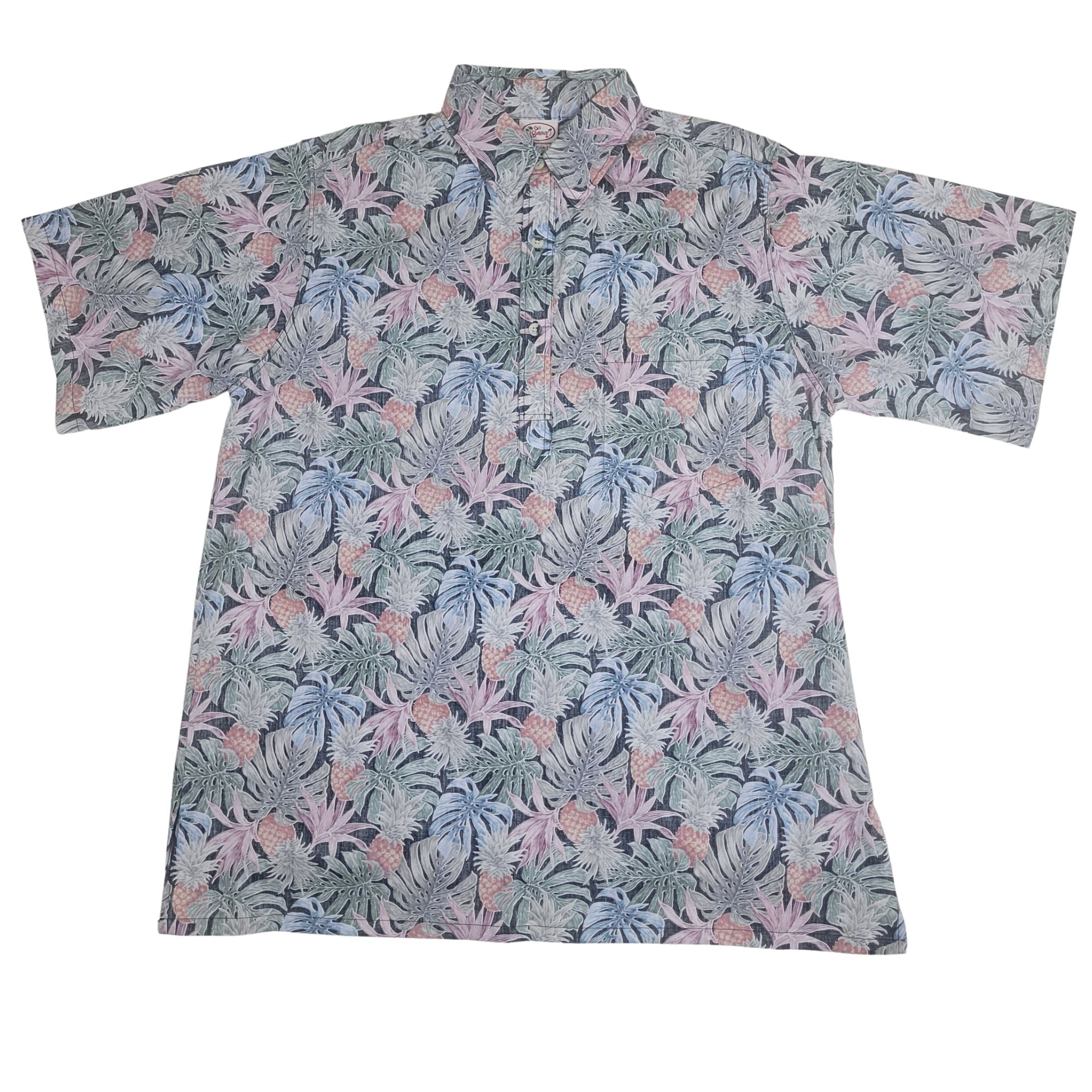 Pineapple Party Pullover (Black) Hawaiian Shirts