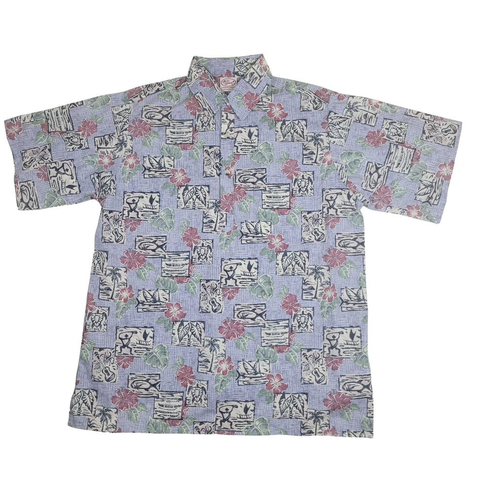 Petro Blocks Pullover (Silver) Hawaiian Shirts