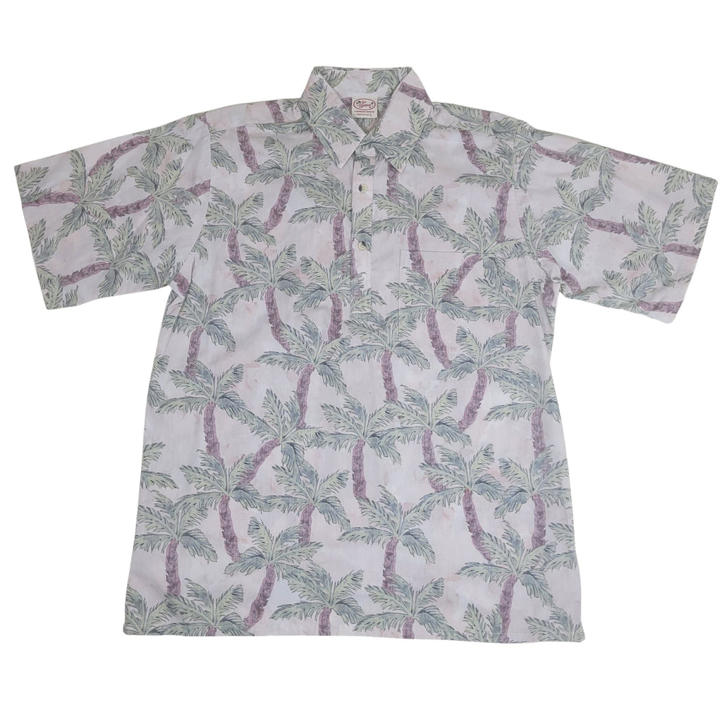Water Palms Pullover (Sand) Hawaiian Shirts