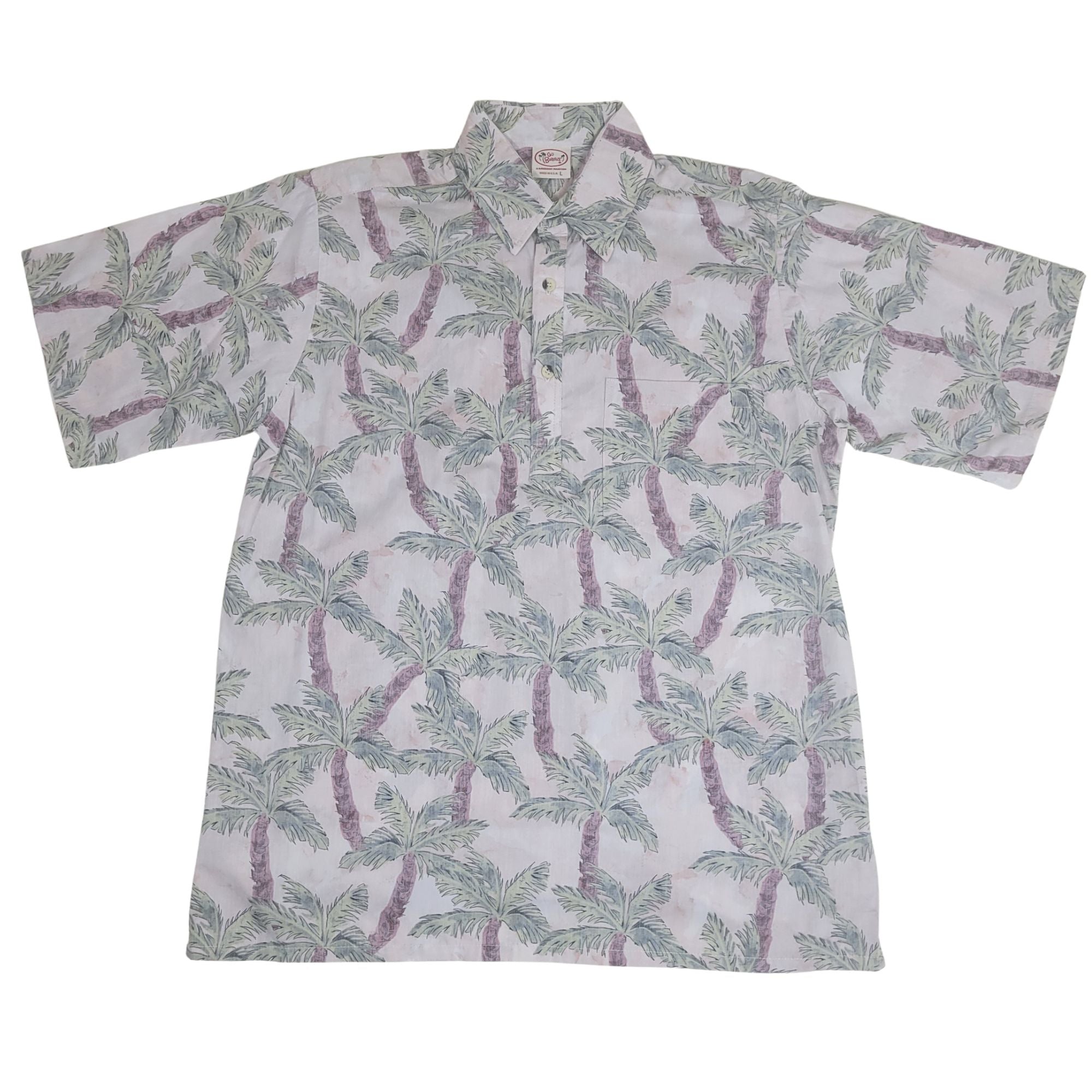 Water Palms Pullover (Sand) Hawaiian Shirts