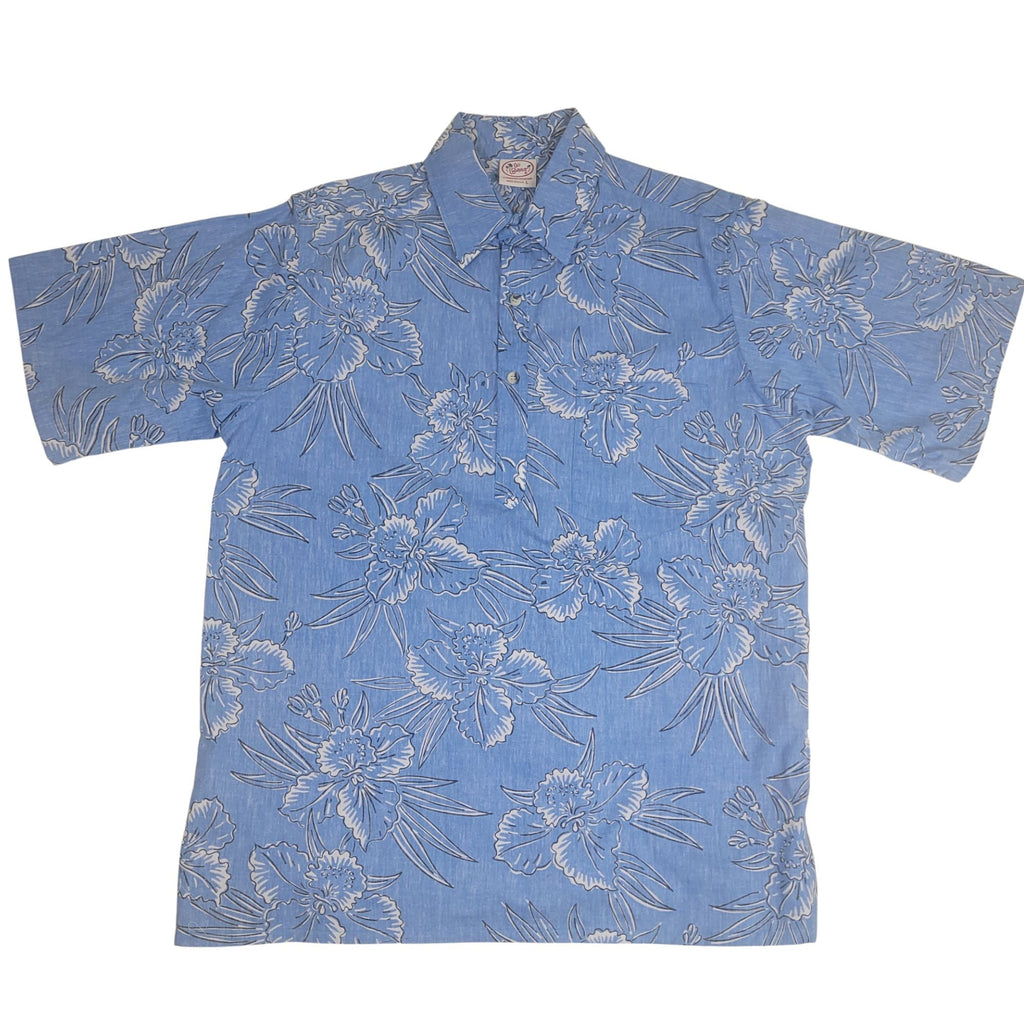 Orchid Lani Pullover (Blue) Hawaiian Shirts