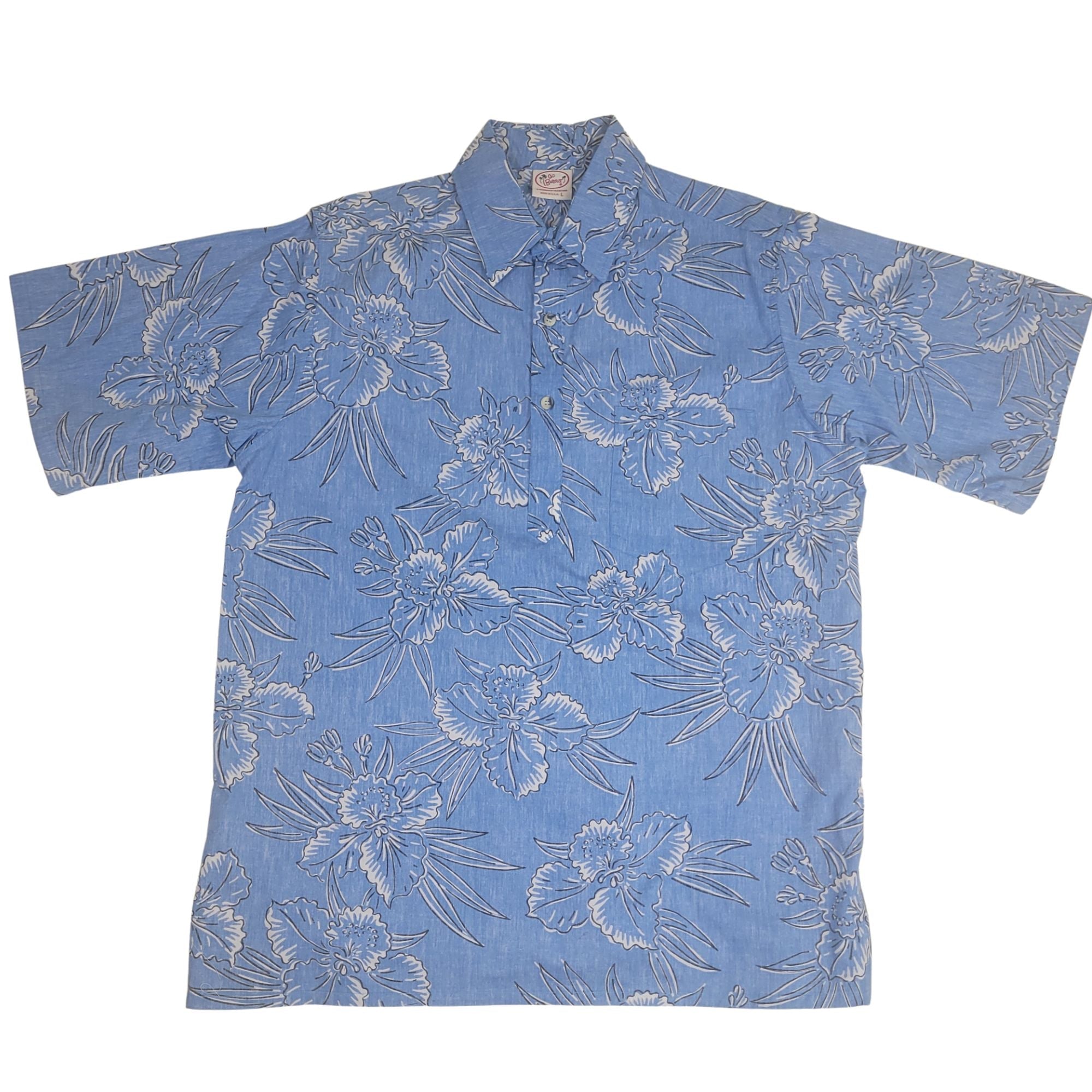 Orchid Lani Pullover (Blue) Hawaiian Shirts