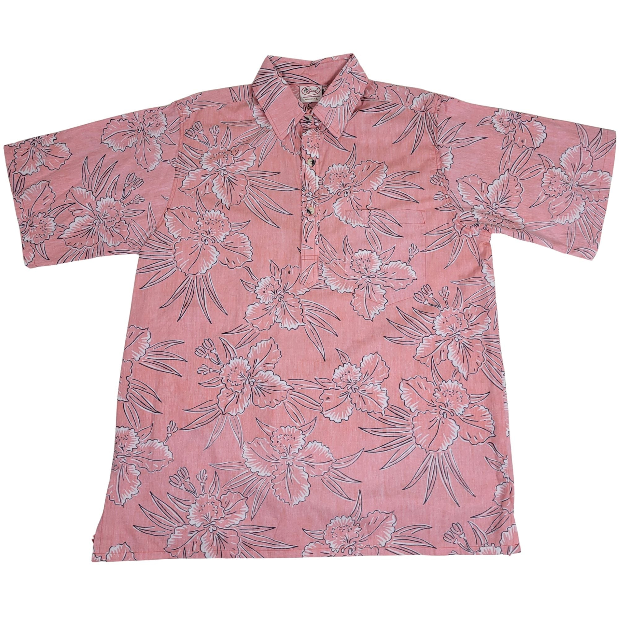 Orchid Lani Pullover (Coral) Hawaiian Shirts