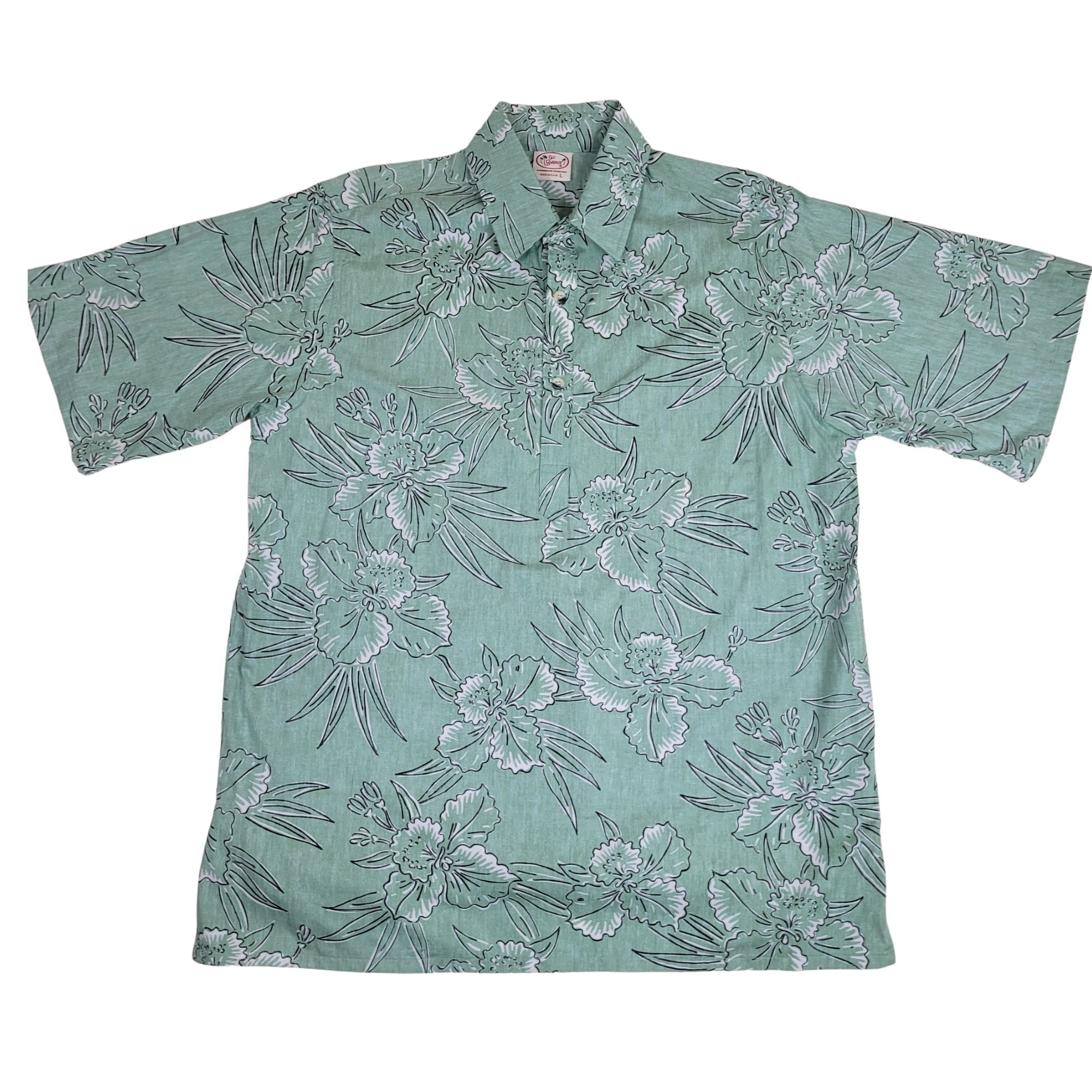 Orchid Lani Pullover (Sage) Hawaiian Shirts