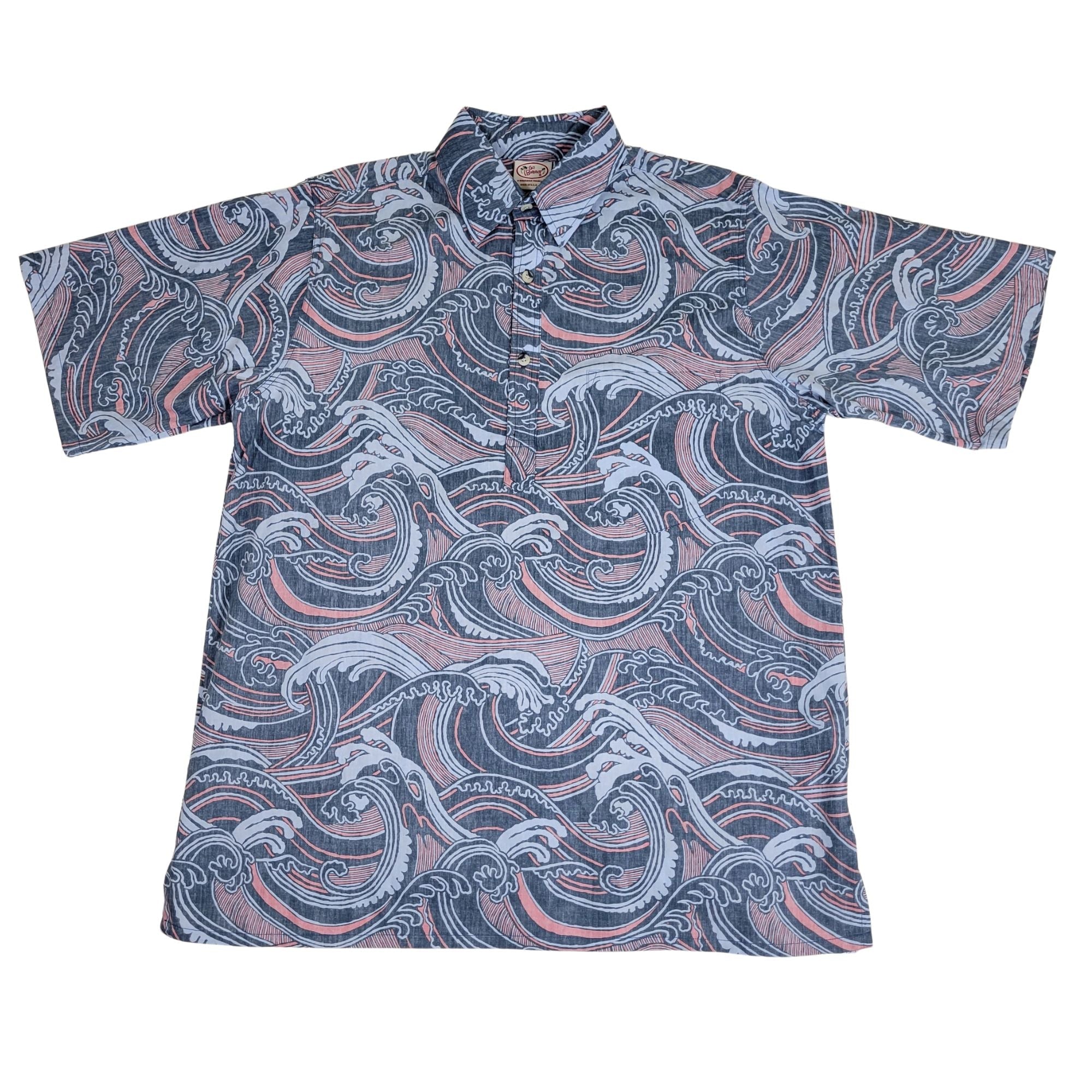 Waves Pullover (Charcoal) Hawaiian Shirts