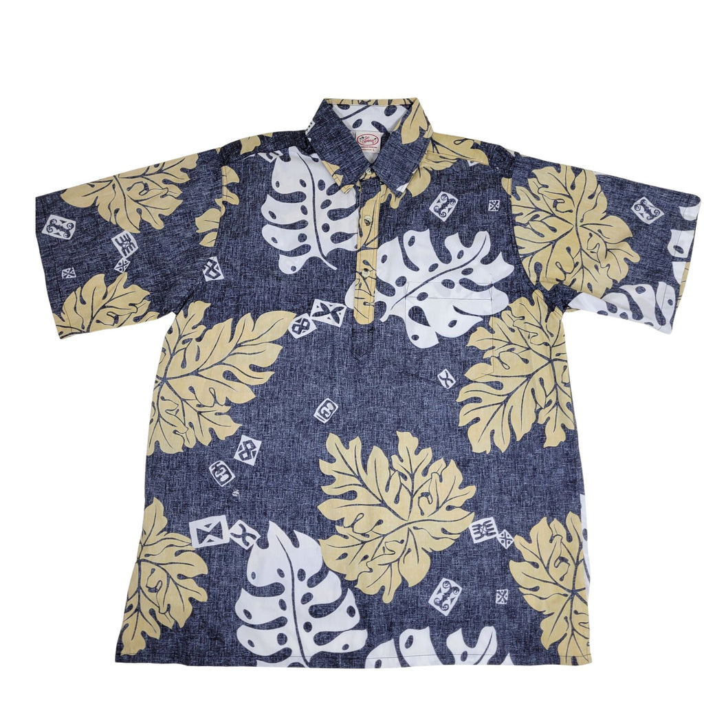 Tahitian Monsterra Pullover (Black) Hawaiian Shirts
