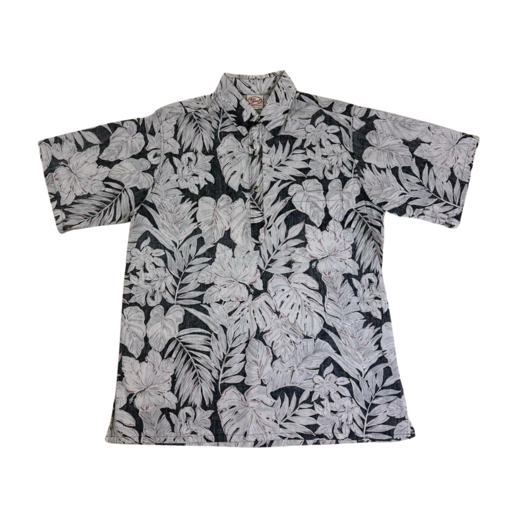 Jungle Leaves Pullover (Black) Hawaiian Shirts