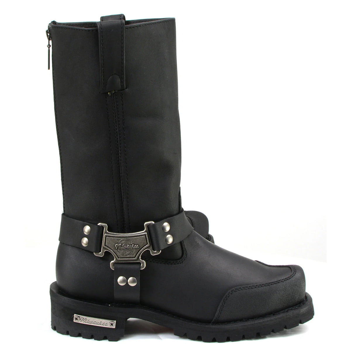Men's Harness Motorcycle Boots - Black
