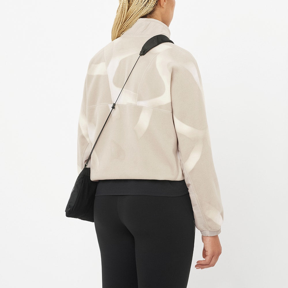 Women's Cropped Half-Zip Fleece Pullover