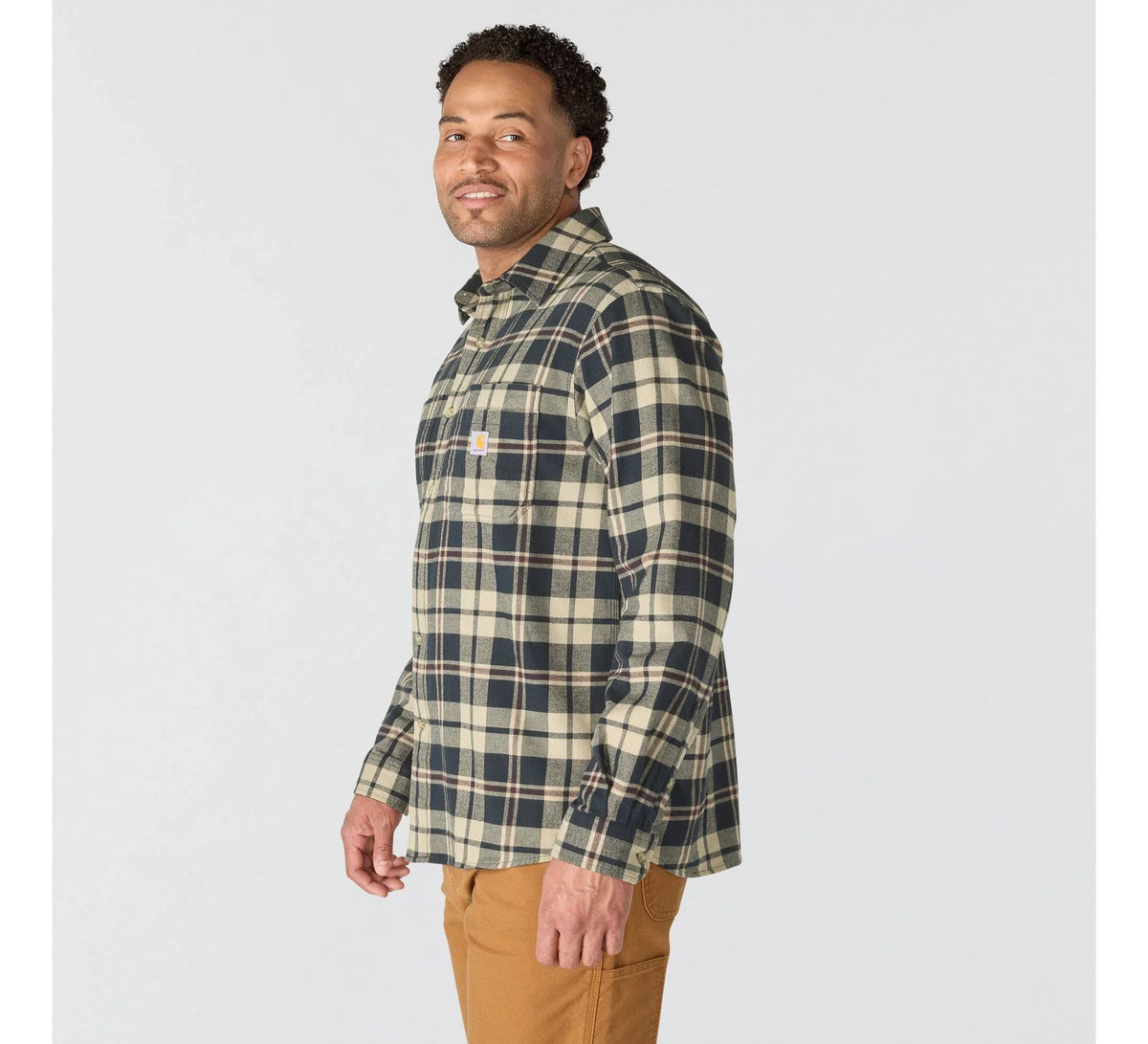 Men's Stretch Plaid Flannel Shirt - Red