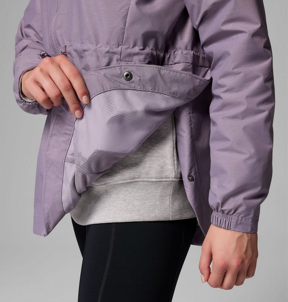 Women's Lightweight Hooded Rain Jacket - Fuchsia