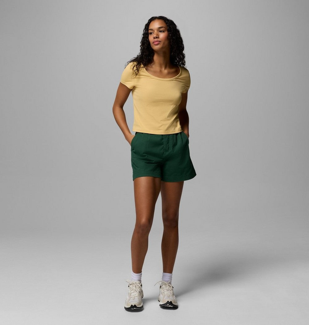Women's High-Rise Stretch Twill Shorts - Beige