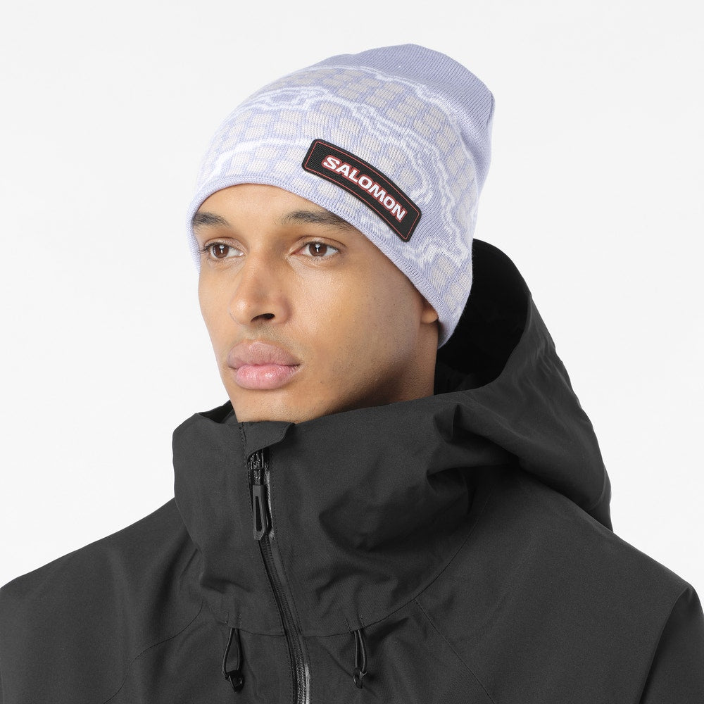 Jacquard Knit Beanie - Blue
