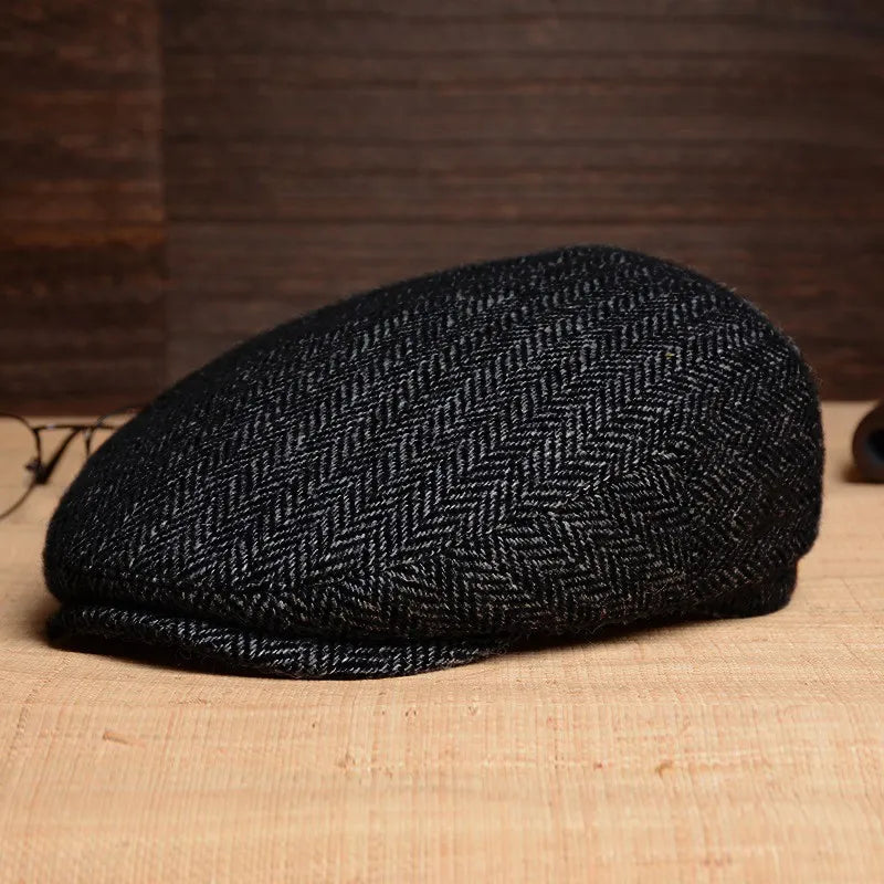 Premium Herringbone Tweed Cap