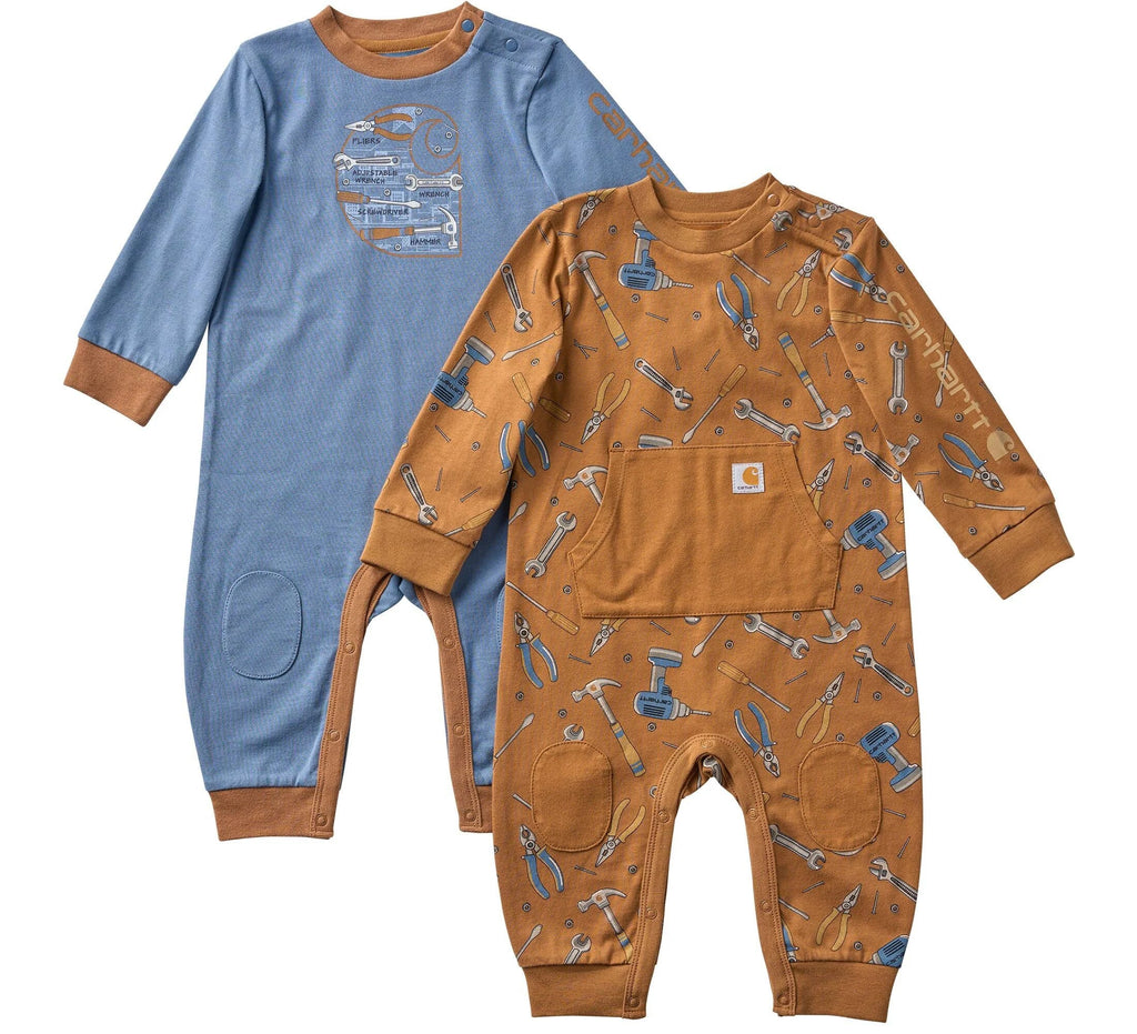 Infant Boys' Two-Piece Tool Print Coverall Set