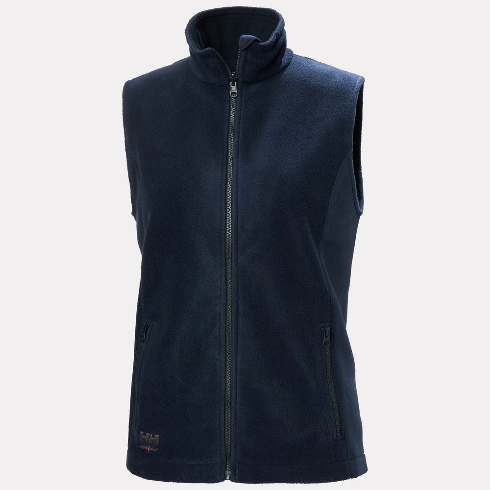 Women's Fleece Work Vest - Black