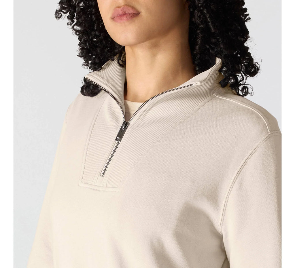 Women's Half-Zip Pullover Sweatshirt - Aqua