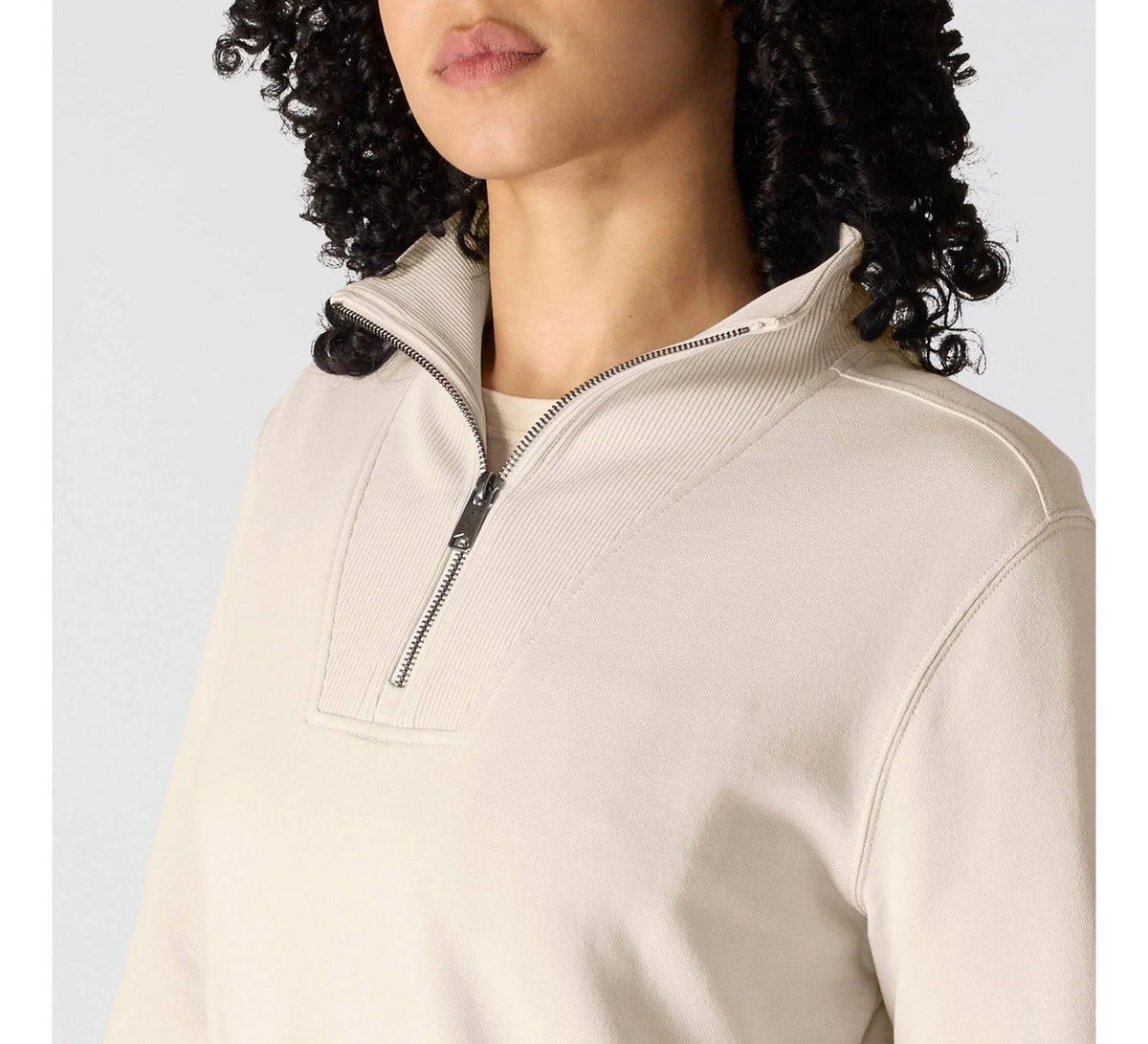 Women's Half-Zip Pullover Sweatshirt - Aqua