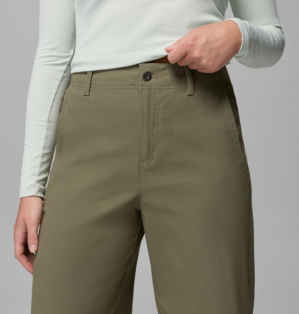 Women's Stretch Wide-Leg Pants - Green